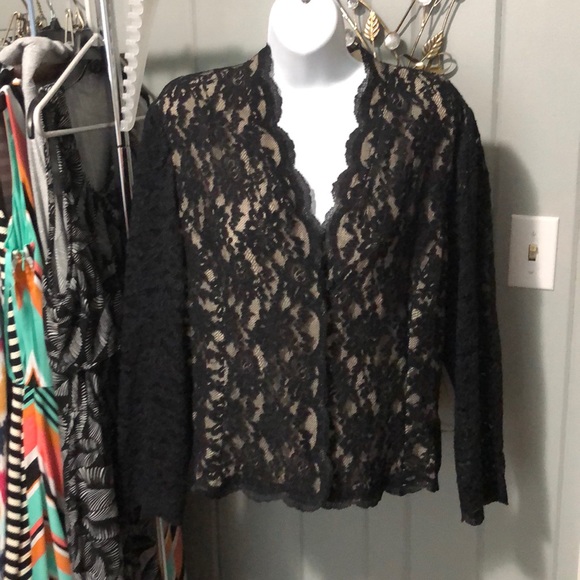 Talbots Jackets & Blazers - Talbots black lace jacket size 16